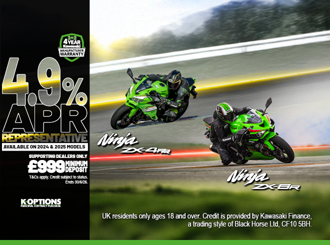 2025MY Ninja ZX-6R now available with 0% APR HP - Kawasaki